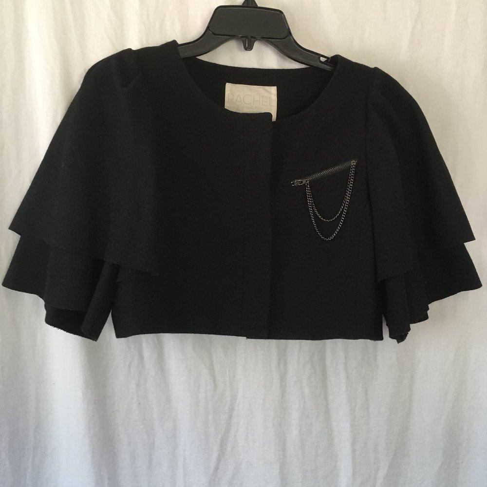 RACHEL Rachel Roy Wool Blend Cropped Cape Sz M